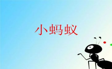 蚂蚁中班教案参考6篇