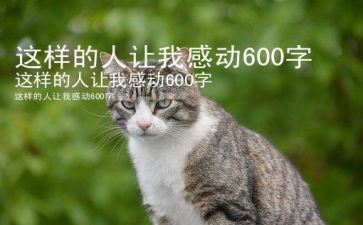 这样的人让我感动作文700字8篇