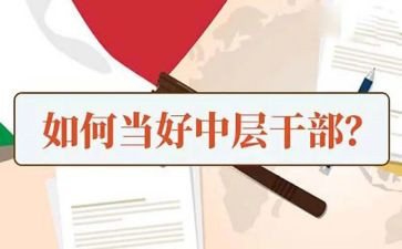 中层干部的心得体会范文7篇
